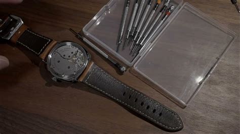 Taking off the caseback of a Panerai 